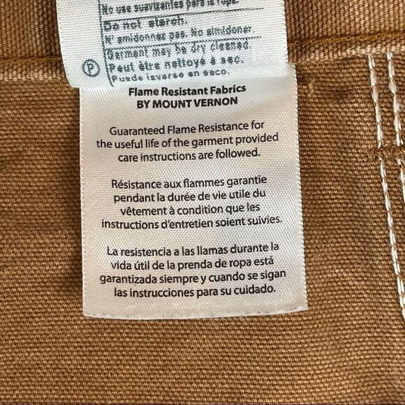 Carhartt Men's Flame Resistant Dungaree Fit Pants Size 42 x 30 HEMMED - Picture 8 of 12